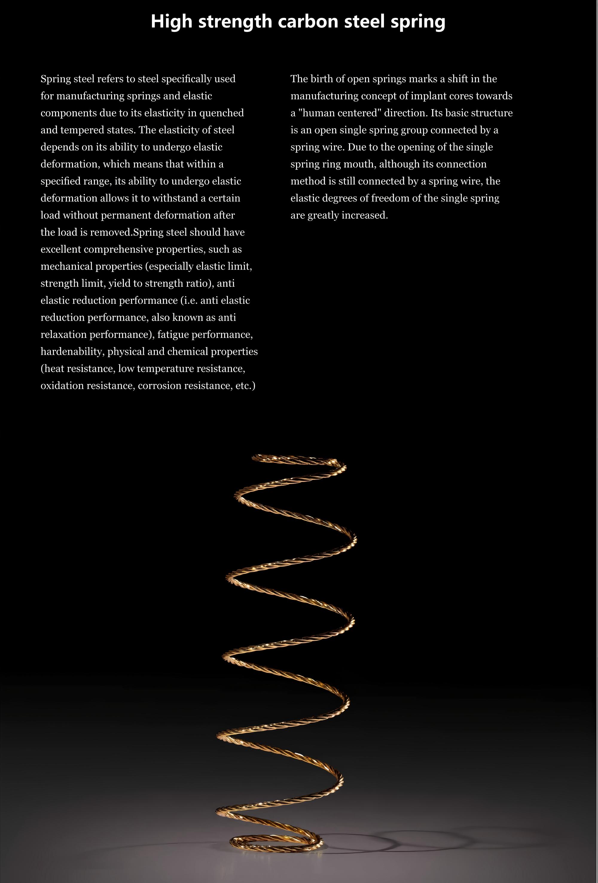 High strength carbon steel spring